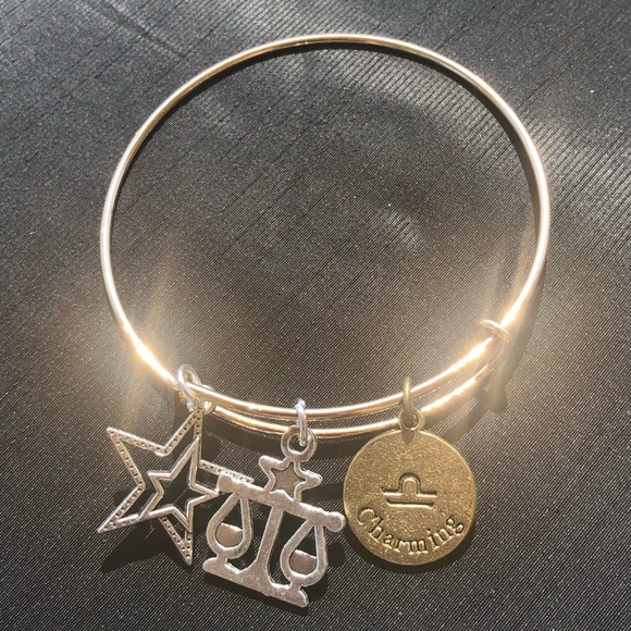Libra ♎️ Coin Charm Bangle - Picture 3 of 3